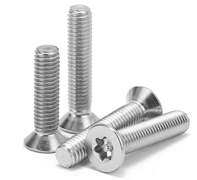 Anti-theft screws Plum flute with post screws Flat head screws countersunk head plum screws 304 stainless steel