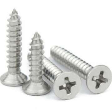 Cross recessed countersunk head self-tapping screws flat head wood screws 304 stainless steel